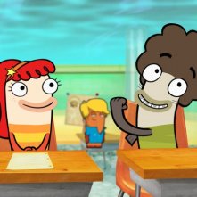Bea e Oscar, in una scena di Fish Hooks - Vita da pesci