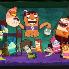 Foto di gruppo per i simpatici personaggi marini della serie Fish Hooks
