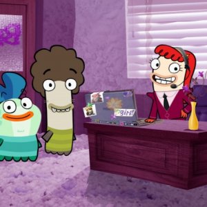 Milo, Oscar e Bea, in una delle avventure della serie Fish Hooks