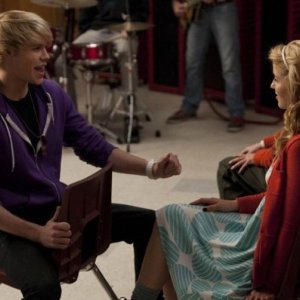 Chord Overstreet e Dianna Agron in una scena dell'episodio Comeback di Glee