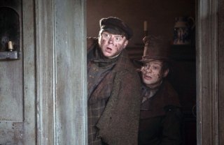 Andy Serkis e Simon Pegg in una immagine del film Burke and Hare