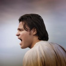 Barbato De Stefano sul set del videoclip Napoli Vincente, da lui scritto e interpretato.