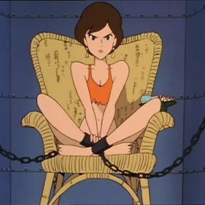 Fujiko (Margot) in una scena del 145esimo episodio de Le nuove avventure di Lupin III