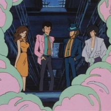 I protagonisti in una scena de Il tesoro di Al Capone della serie Lupin, l'incorreggibile Lupin