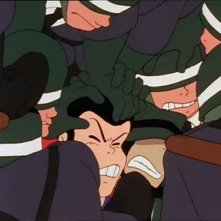 Lupin e Jigen in una scena del 145esimo di Le nuove avventure di Lupin III diretto da H. Miyazaki