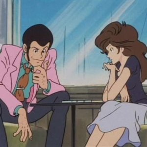 Lupin III e Fujiko in una scena de Il tesoro di Al Capone della serie Lupin, l'incorreggibile Lupin