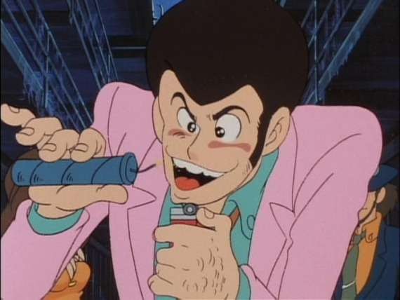 Lupin III in una scena de Il tesoro di Al Capone della serie Lupin, l'incorreggibile Lupin