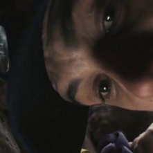 Primissimo piano di James Franco dal film 127 Hours