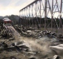 Uno scenario apocalittico dal film Drive Angry