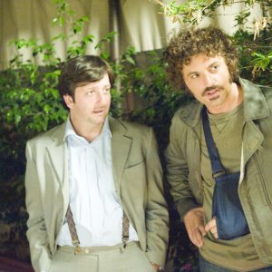 Augusto Fornari e Guido Caprino nella seconda stagione della serie Il commissario Manara