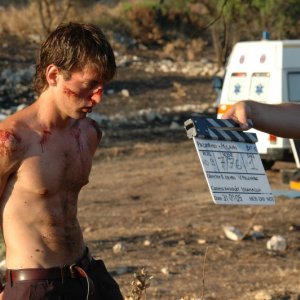 Damiano Russo sul set del cortometraggio Ice Scream, premiato anche al California Film Award