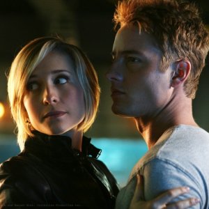 Allison Mack e Justin Hartley in un momento dell'episodio Collateral di Smallville