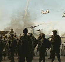Una scena del film Battle: Los Angeles