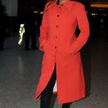 Melanie Brown arriva all'aeroporto Heathrow di Londra