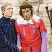 Massimo Ceccherini con Paolo Hendel nella commedia Amici miei - Come tutto ebbe inizio