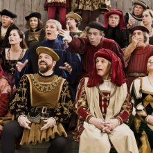 Michele Placido, Christian De Sica, Paolo Hendel, Massimo Ghini e Giorgio Panariello in un'immagine di Amici miei - come tutto ebbe inizio