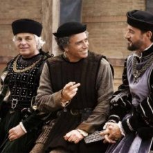 Michele Placido, Massimo Ghini e Christian De Sica in un'immagine di Amici miei - come tutto ebbe inizio