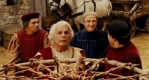 Michele Placido tra Paolo Hendel e Giorgio Panariello in un'immagine di Amici miei - come tutto ebbe inizio