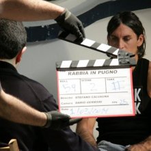 Claudio Del Falco sul set del film RABBIA IN PUGNO.