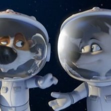 Strelka e Belka in una scena di Space Dogs 3D