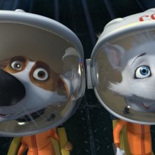 Strelka e Belka, protagonisti canini di Space Dogs 3D