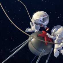 Una scena spaziale di Space Dogs 3D