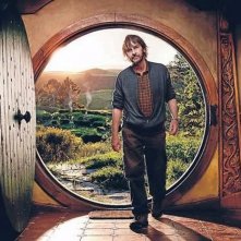 Il regista Peter Jackson sul set del doppio film The Hobbit