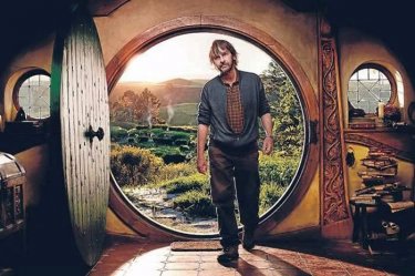 Il regista Peter Jackson sul set del doppio film The Hobbit