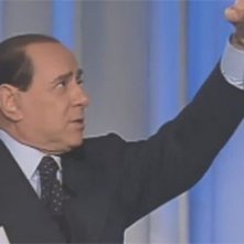 Un'immagine di archivio dal documentario Silvio Forever: Silvio Berlusconi a Porta a porta
