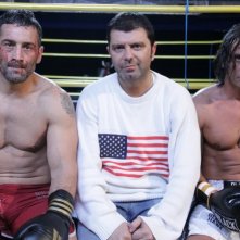 Claudio Del Falco sul set di RABBIA IN PUGNO con Stefano Calvagna