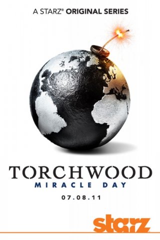 Un poster della stagione 4 di Torchwood, intitolata Miracle Day