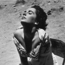 Wallpaper di Elizabeth Taylor sul set de Il gigante