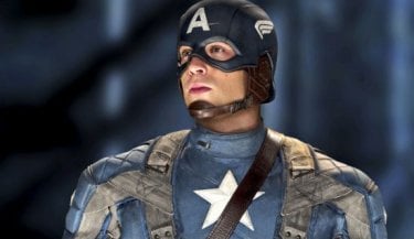 Un bel primo piano di Chris Evan in Captain America: il primo vendicatore