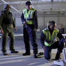 Zachary Levi, Adam Baldwin e Isaiah Mustafa nell'episodio Chuck Versus The A-Team