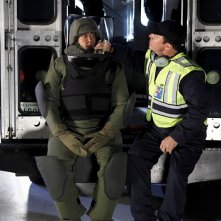 Zachary Levi e Adam Baldwin in un momento dell'episodio Chuck Versus The A-Team