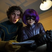 Aaron Johnson e Chloe Moretz in azione nel film Kick-Ass