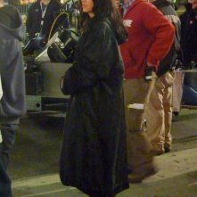 Adrianne Palicki durante le riprese della nuova serie Wonder Woman