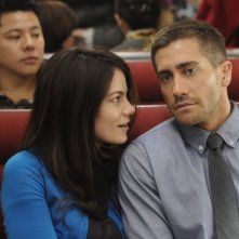 Michelle Monaghan e Jake Gyllenhaal in una scena del film The Source Code