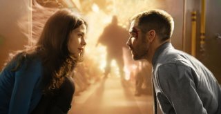 Michelle Monaghan e Jake Gyllenhaal nel film The Source Code
