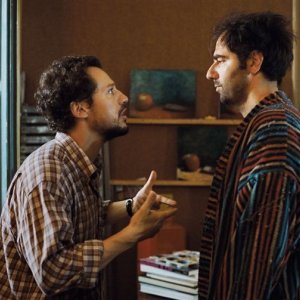 Stefano Accorsi con Neri Marcoré nel film Tous les soleils