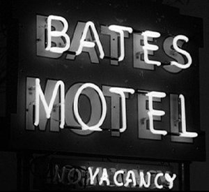 L'insegna del famigerato Bates Motel dove è ambientata la storia di Psycho