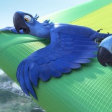 Due protagonisti di Rio in 3D in volo su Rio de Janeiro