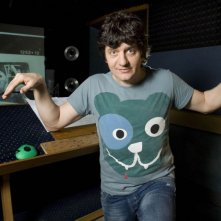 Fabio De Luigi in sala doppiaggio per la versione italiana di Rio in 3D