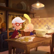 Titeuf, il film: Titeuf in cucina con la nonna in una scena del film