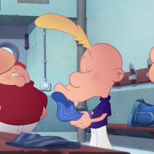 Titeuf, il film: Titeuf in una scena insieme ai suoi amici Jean-Claude e Hugo in una scena