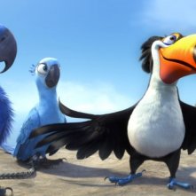 Una scena del film d'animazione Rio in 3D