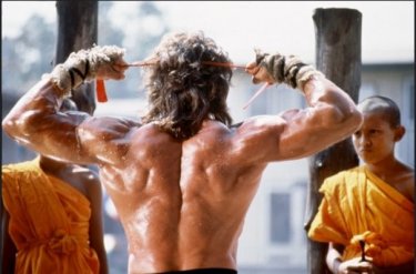 Sylvester Stallone, una montagna di muscoli per il terzo capitolo di Rambo