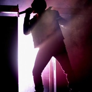 Kanye West durante una performance a Sidney