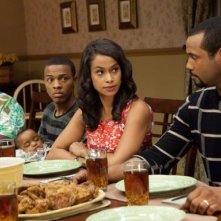 Zia Bam (Cassi Davis), Byron (Bow Wow), Kimberly (Shannon Kane) and Calvin (Isaiah Mustafa) nel film Madea's Big Happy Family
