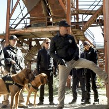 Una sequenza dell'episodio The List di CSI: Scena del crimine con M. Helgenberger, E. Szmanda e G. Eads